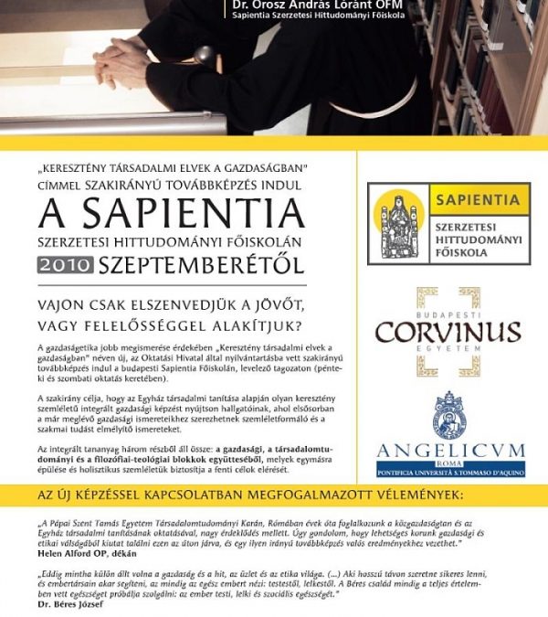 Új képzés a Sapientián