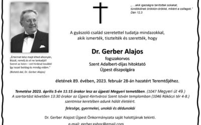 Elhunyt Dr. Gerber Alajos