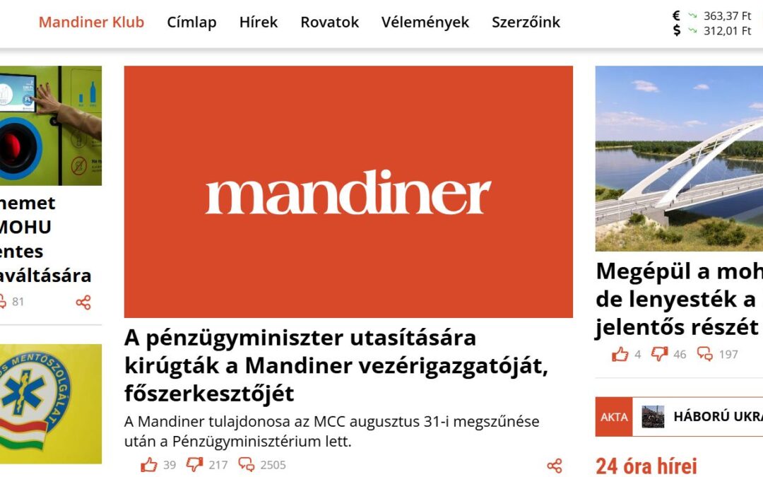 Megszűnt a Mandiner
